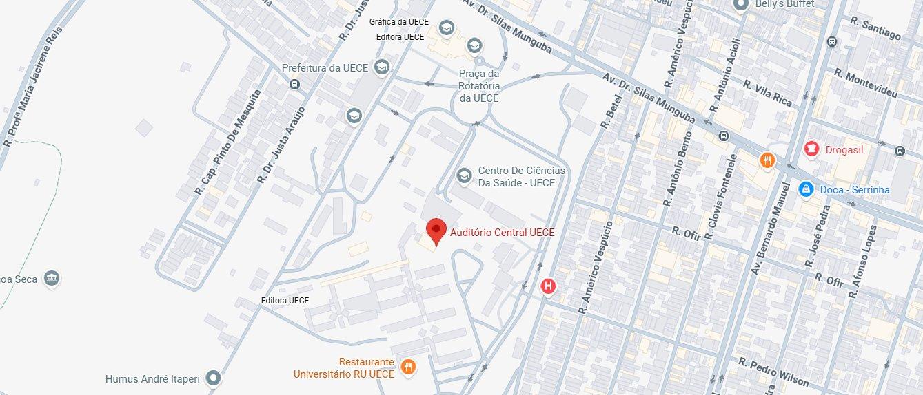 Mapa de localização: Auditório Central - UECE