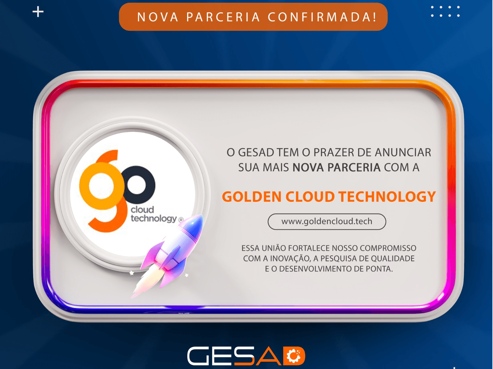 News image: GESAD firma parceria com a Golden Cloud Technology
